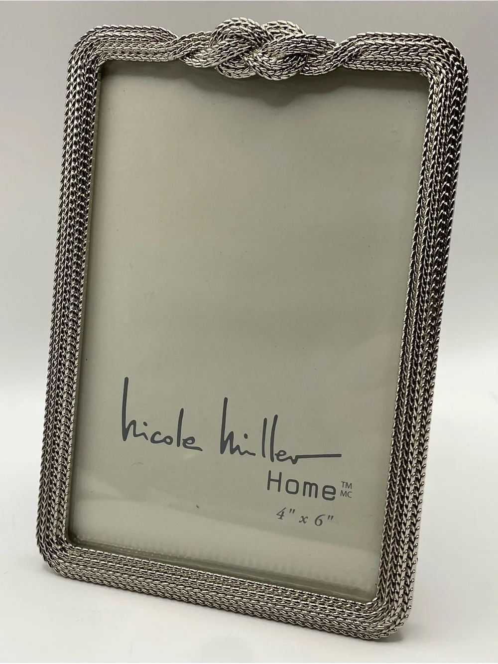 Nicole Miller Silver Braided Knot Accent Picture Frame 4
